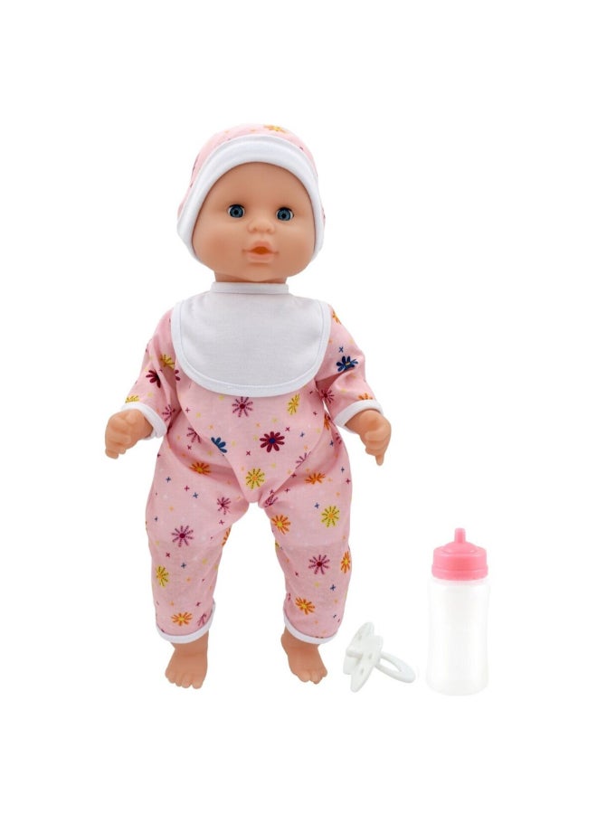 dolls world Baby Joy Soft Bodied Doll with Accessories Multicolour 38 cm PKN78312 - Image 1